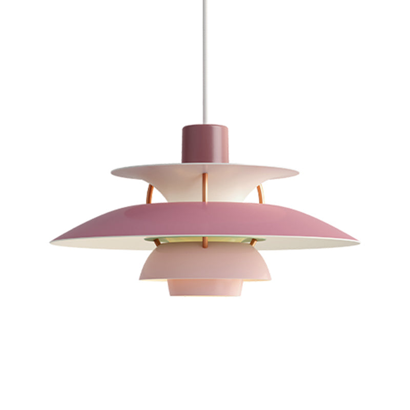 Colorful Metal Shape Hanging Light Modern Style Pendent Lighting Fixture for Sitting Room