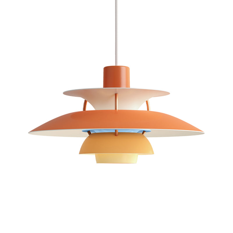 Colorful Metal Shape Hanging Light Modern Style Pendent Lighting Fixture for Sitting Room