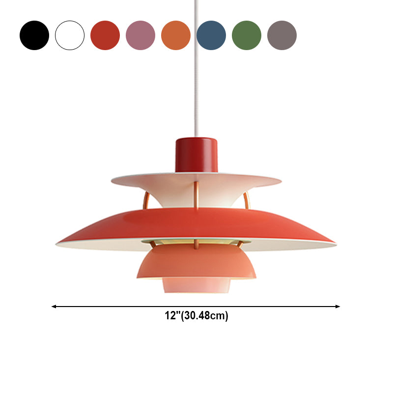 Colorful Metal Shape Hanging Light Modern Style Pendent Lighting Fixture for Sitting Room