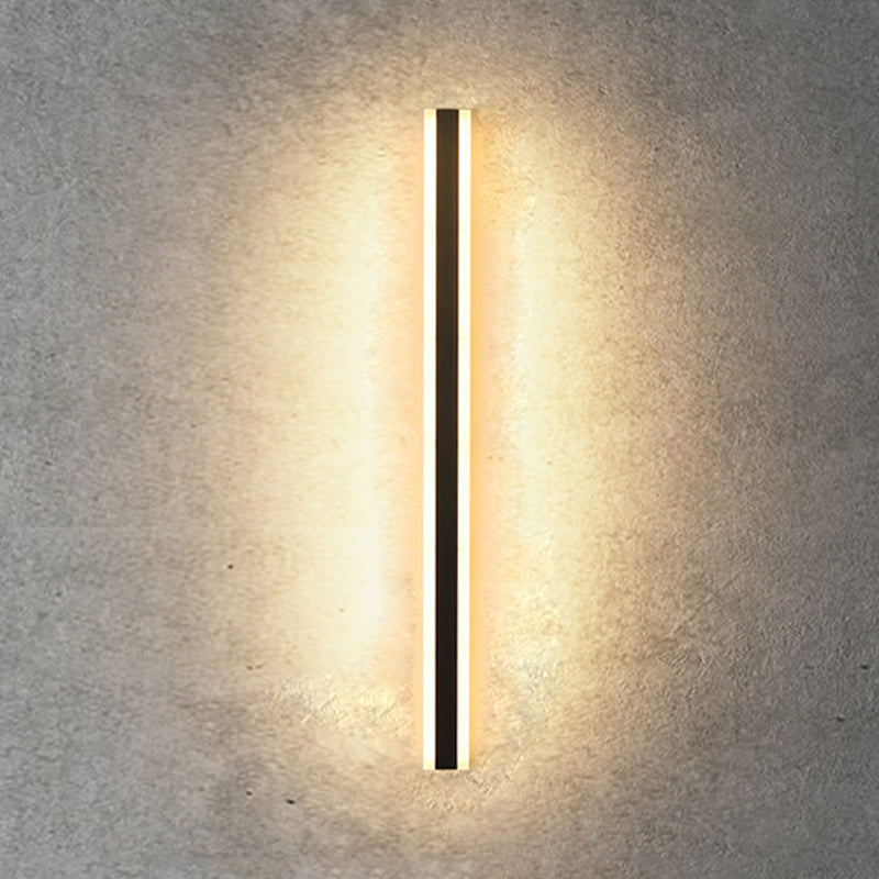 Linearer Schatten moderner Stil Wandleuchten Metall Einleichte Wandmontage Beleuchtung in Schwarz