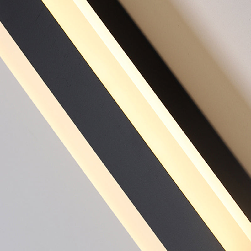 Linearer Schatten moderner Stil Wandleuchten Metall Einleichte Wandmontage Beleuchtung in Schwarz