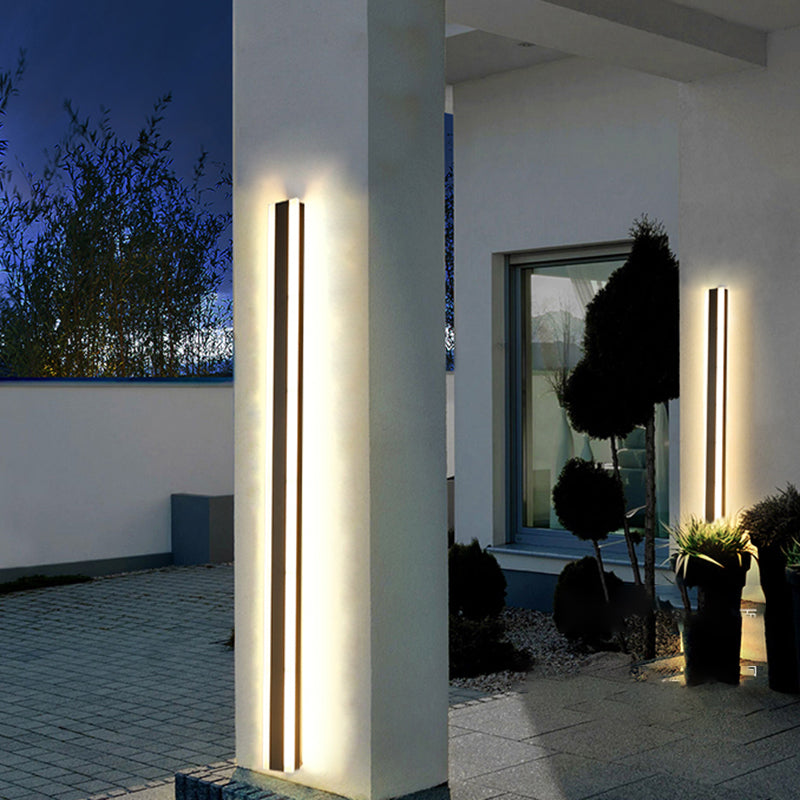 Linearer Schatten moderner Stil Wandleuchten Metall Einleichte Wandmontage Beleuchtung in Schwarz