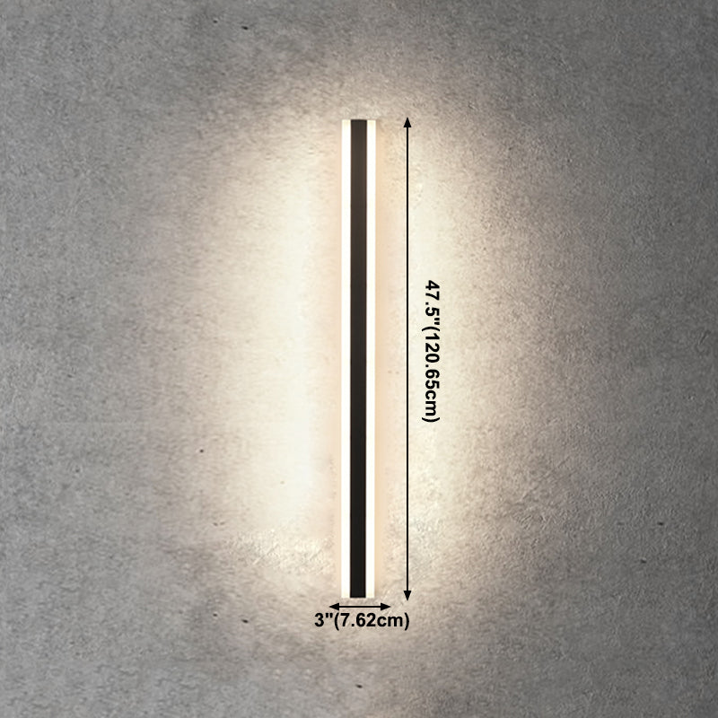 Linearer Schatten moderner Stil Wandleuchten Metall Einleichte Wandmontage Beleuchtung in Schwarz