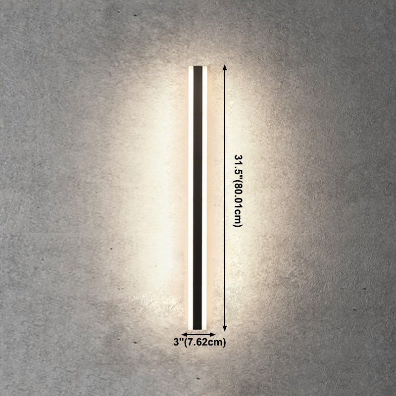 Linearer Schatten moderner Stil Wandleuchten Metall Einleichte Wandmontage Beleuchtung in Schwarz