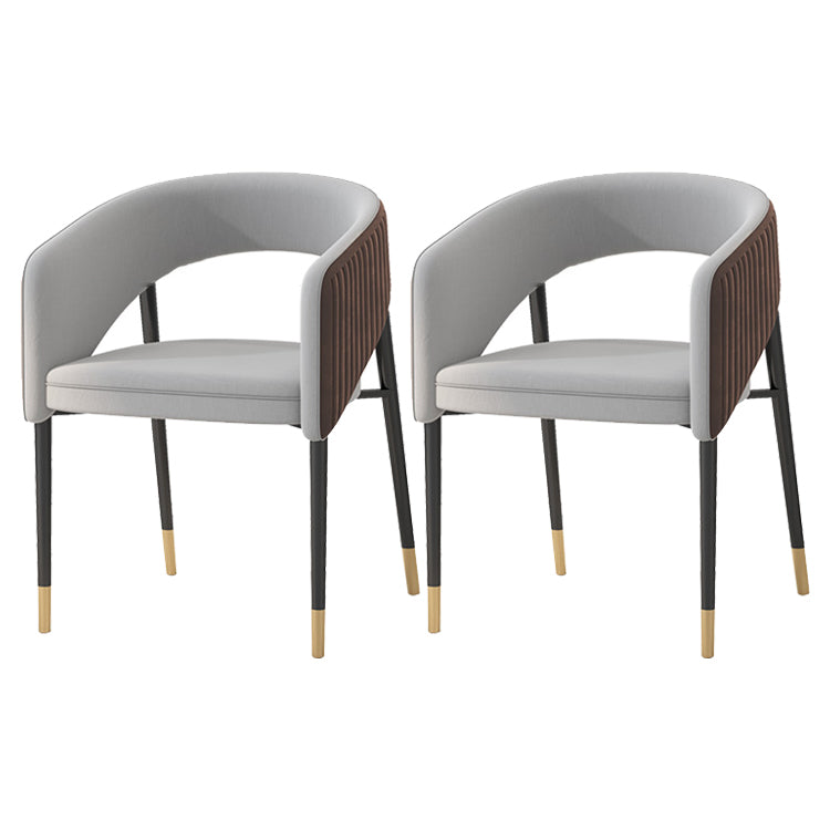 Glam Style 1/2/5/7 Pieces Dining Set Marble Top Dining Table Set with Velvet Chairs