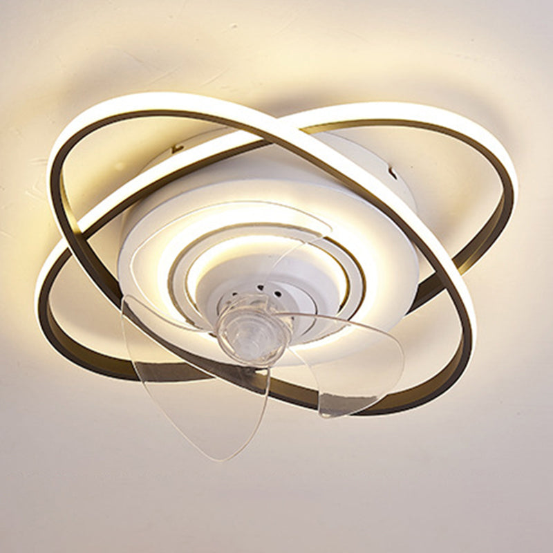 Modern LED Ceiling Fan Light Simplicity Flush Mount Light for Living Room