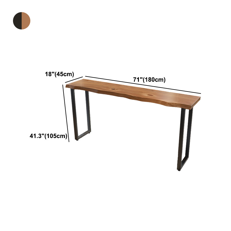 Brown Modern Style Solid Wood and Iron Coffee Shop Bar Table