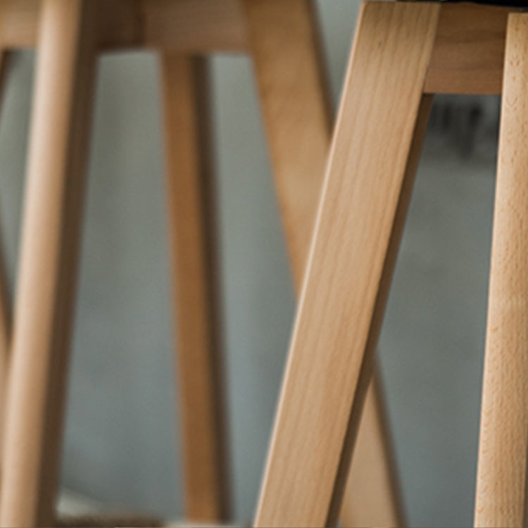 Taburete moderno sin brazos para mostrador, taburete de bar de madera para sala de estar con cojín y pedal