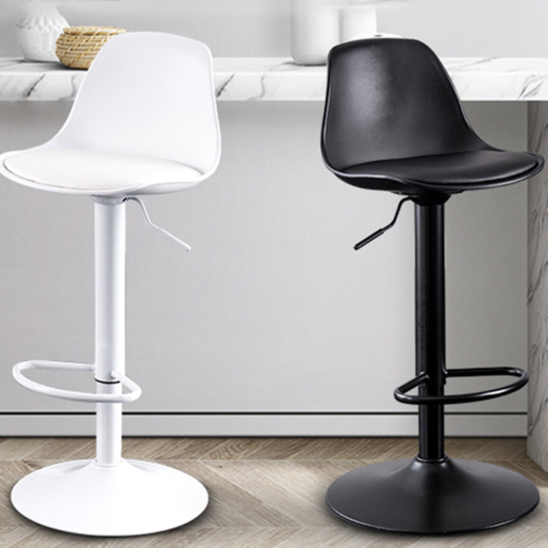 Moderne verstellbare Höhenstangenhocker schwenkbarer Plastik -Low -Rücken -Thekeschatzstool