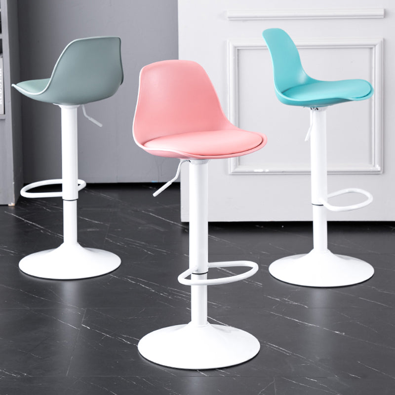 Moderne verstellbare Höhenstangenhocker schwenkbarer Plastik -Low -Rücken -Thekeschatzstool