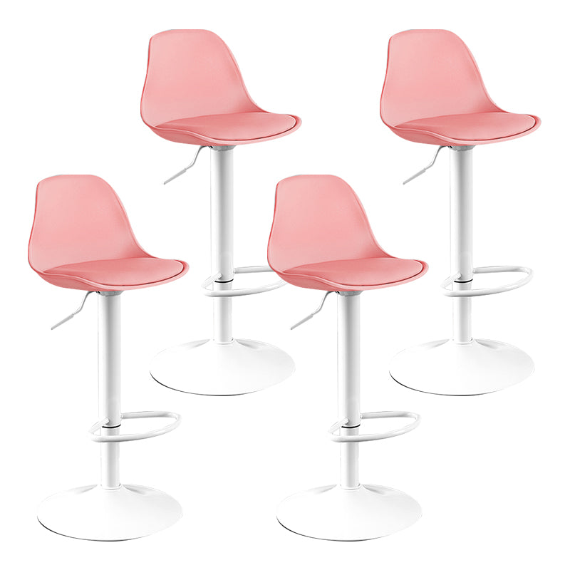 Moderne verstellbare Höhenstangenhocker schwenkbarer Plastik -Low -Rücken -Thekeschatzstool