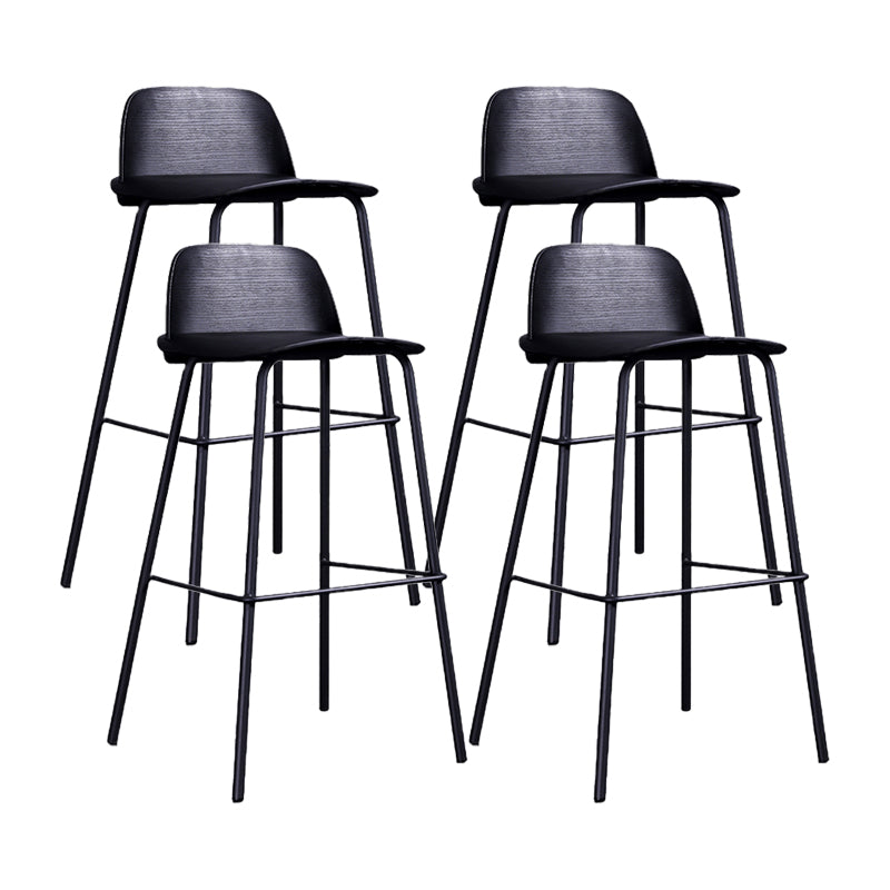 Industrial Style Bar-stool Rectangle PP Seat Counter Stool for Kitchen Bar