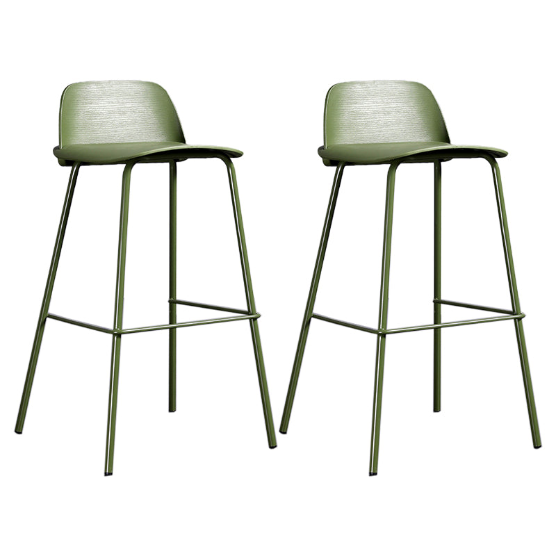 Industrial Style Bar-stool Rectangle PP Seat Counter Stool for Kitchen Bar