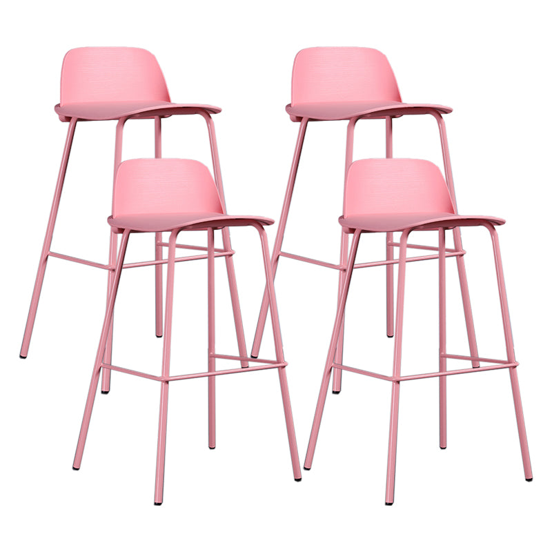 Industrial Style Bar-stool Rectangle PP Seat Counter Stool for Kitchen Bar