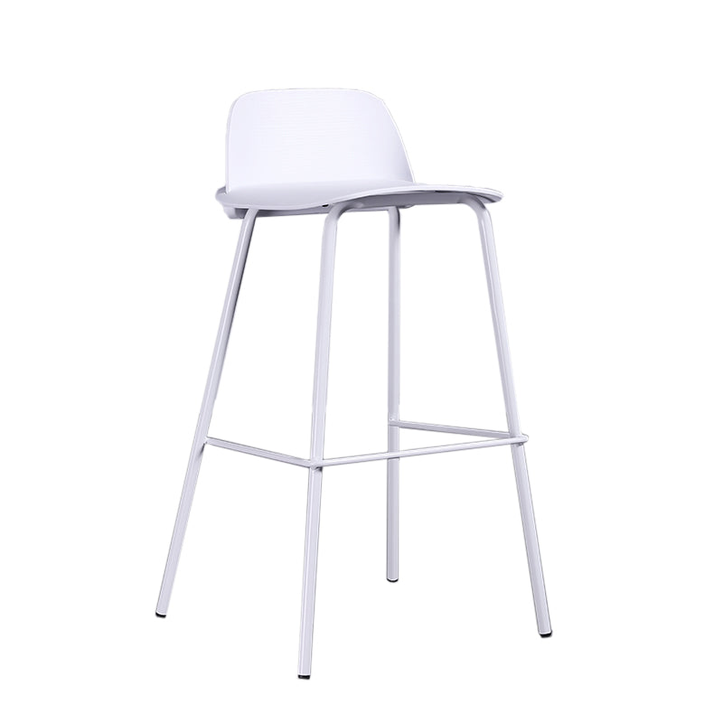 Industrial Style Bar-stool Rectangle PP Seat Counter Stool for Kitchen Bar