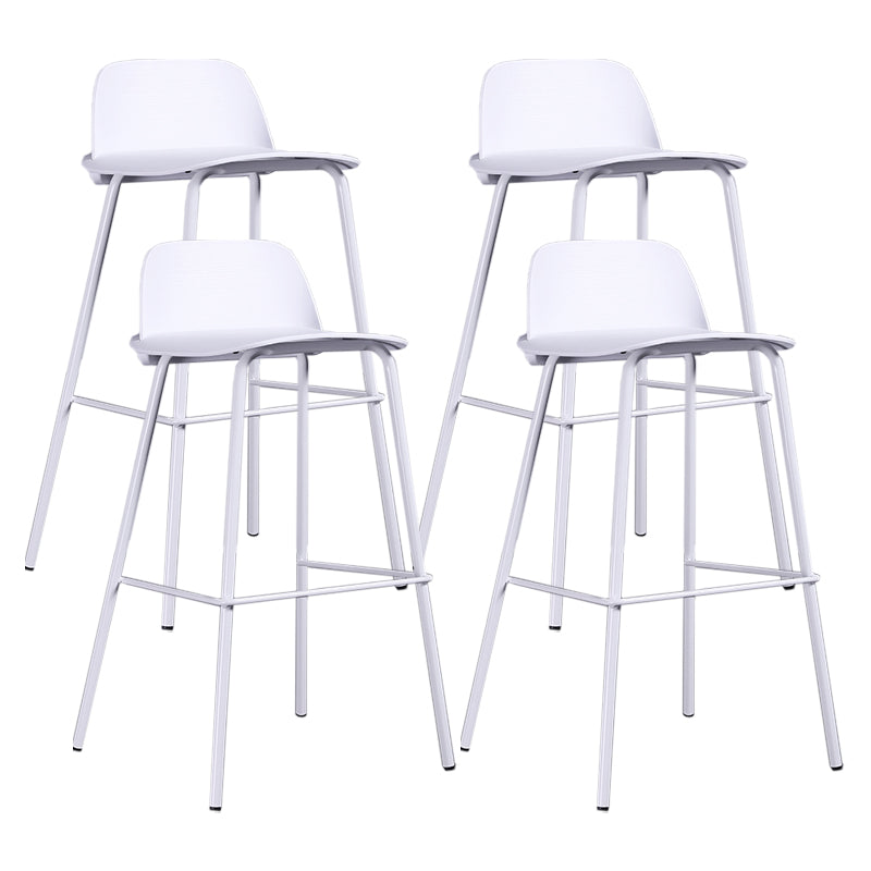Industrial Style Bar-stool Rectangle PP Seat Counter Stool for Kitchen Bar