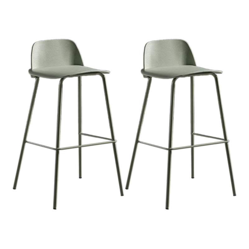 Industrial Style Bar-stool Rectangle PP Seat Counter Stool for Kitchen Bar