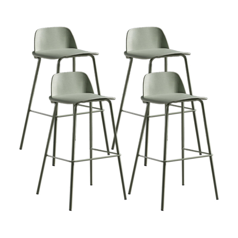 Industrial Style Bar-stool Rectangle PP Seat Counter Stool for Kitchen Bar