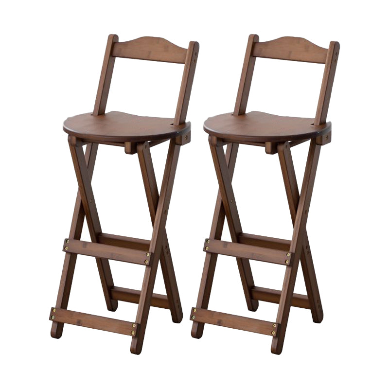 Contemporary Solid Wood Folding Bar Stool Indoor Bar Stool with Wooden Seat