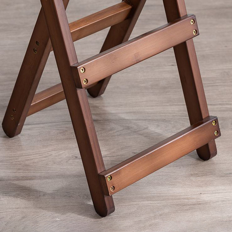 Taburete de bar de madera plegable sin brazos moderno para cocina con asiento de madera