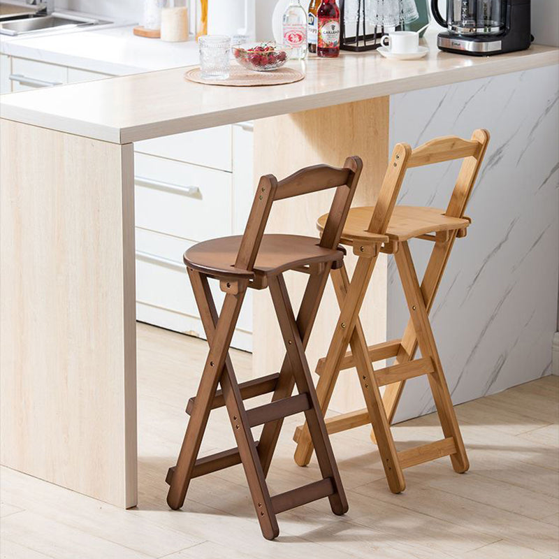 Moderner armloser klappbarer Thekenhocker aus Holz für die Küche, Barhocker mit Holzsitz