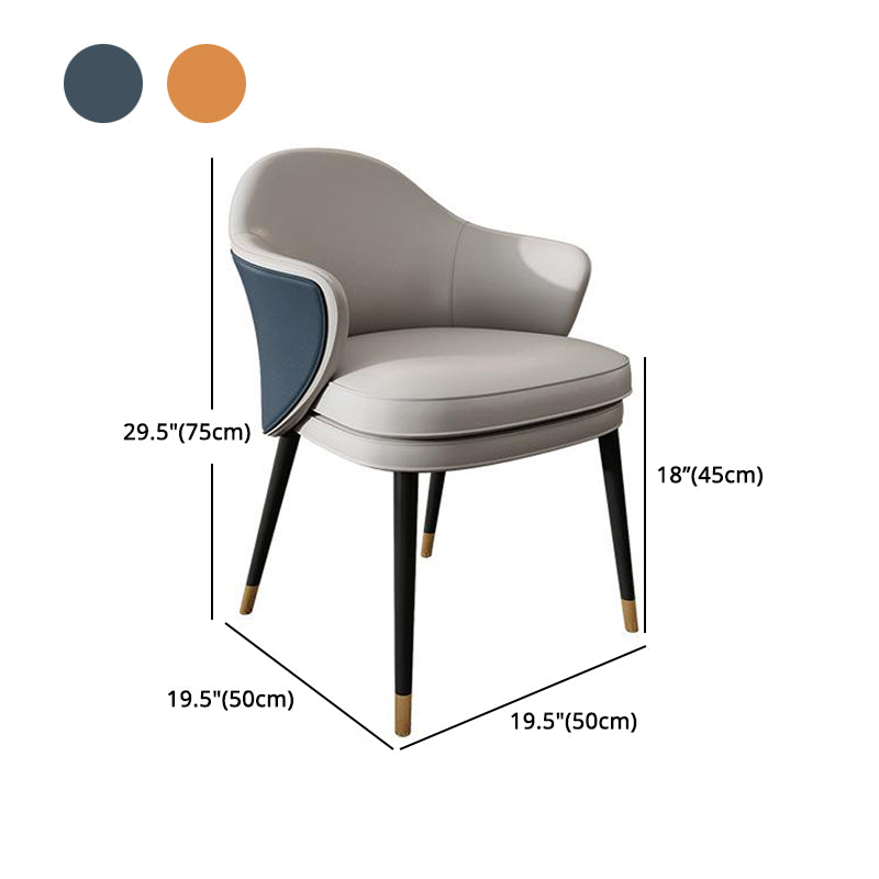 Pièces contemporaines 1/4/5 Pièces Ensemble de restauration Round Round Room Table Ensemble avec chaises en cuir