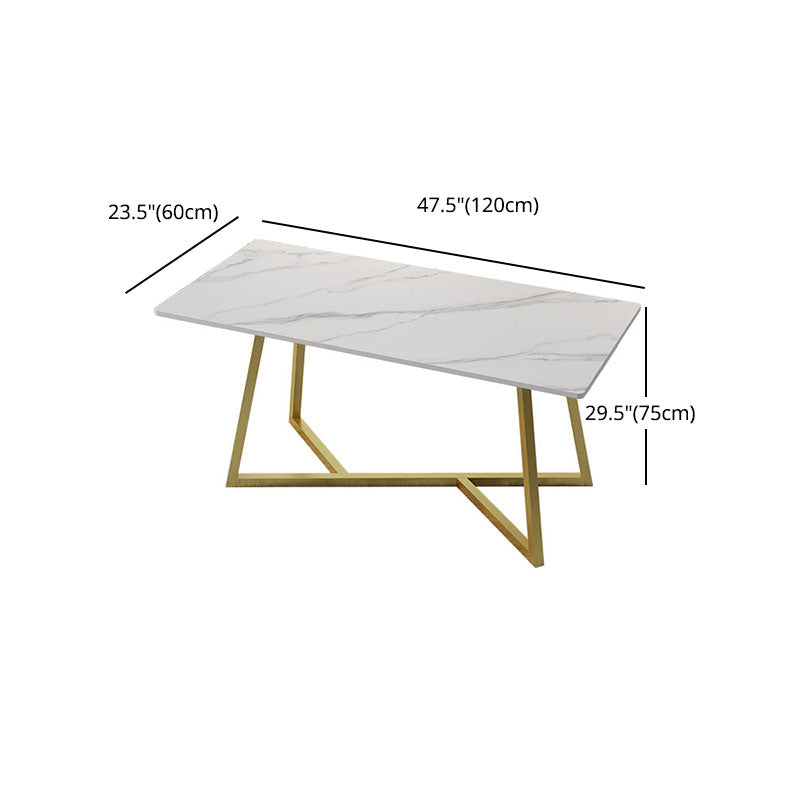 Glam Style 1/2/5 Pieces Dining Table Set Sintered Stone Table and Chair Set