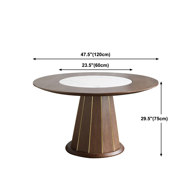 Contemporary 1/4/5/7 Pieces Dining Sintered Stone Dining Table Set with Wooden Legs