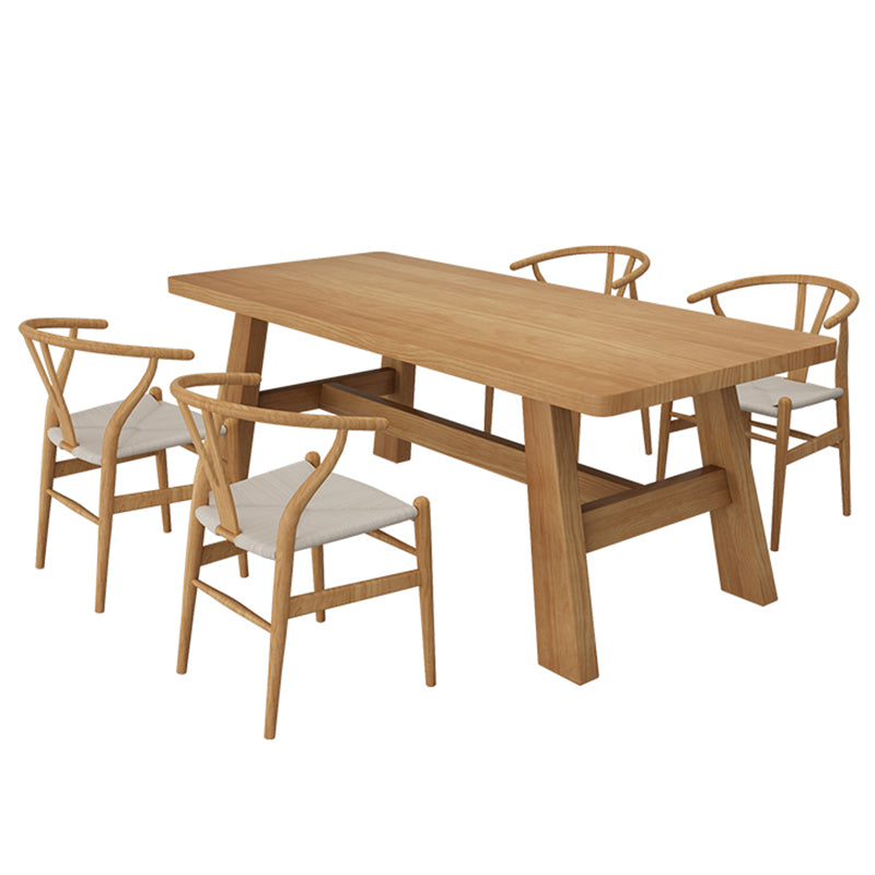 Contemporary 1/2/5/7 Pieces Dinette Set Solid Wood Dining Room Table and Chair Set