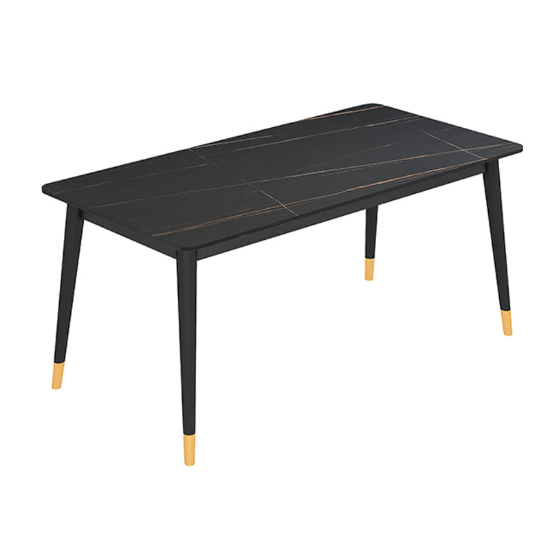 Minimalist Design 1/2/5/7 Rectangular Dining Room Table with Upholstered Chairs