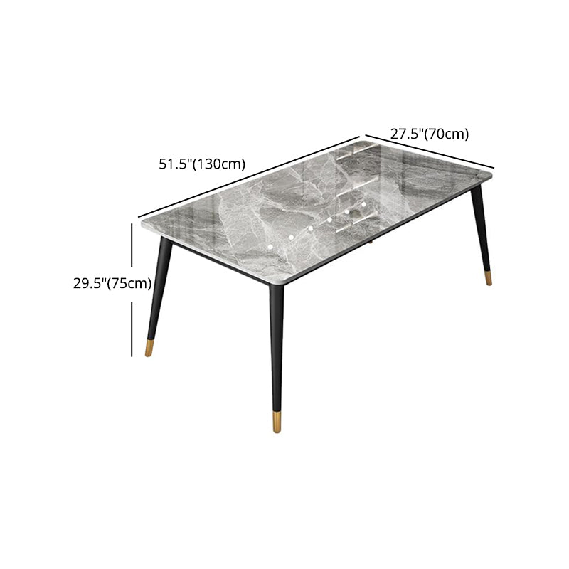 Style nordique 1/4/5/7 Rectangle Salle de salle à manger avec chaises en cuir