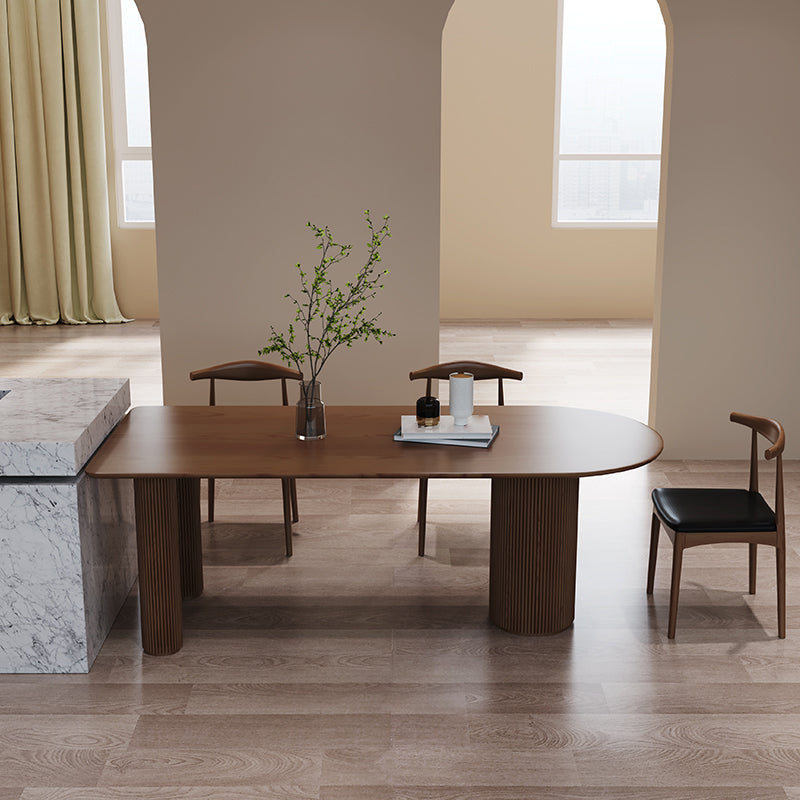 Mesa de pino sólida de forma gratuita Simplicidad de 3 patas para comedor para comedor