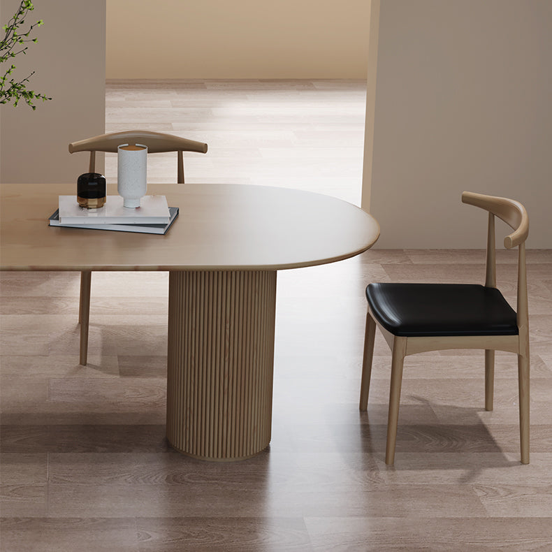 Mesa de pino sólida de forma gratuita Simplicidad de 3 patas para comedor para comedor