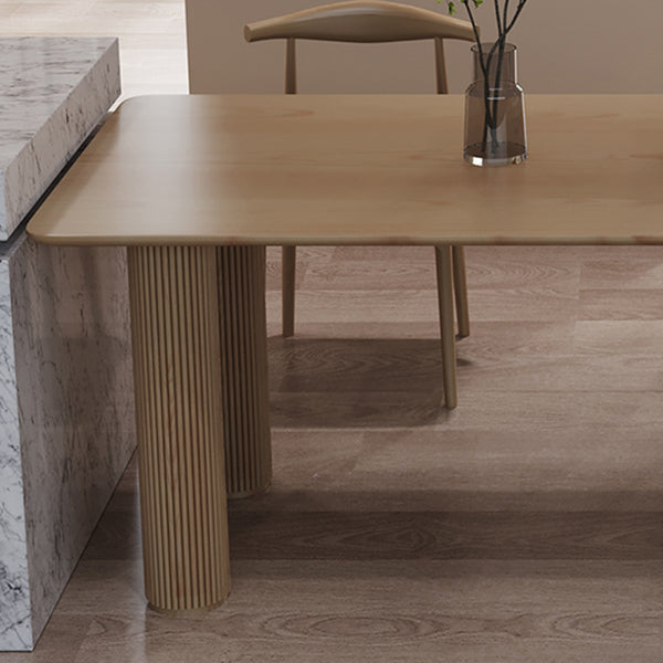 Mesa de pino sólida de forma gratuita Simplicidad de 3 patas para comedor para comedor