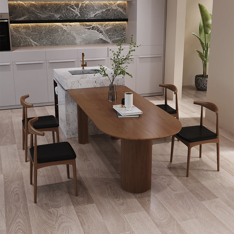 Mesa de pino sólida de forma gratuita Simplicidad de 3 patas para comedor para comedor