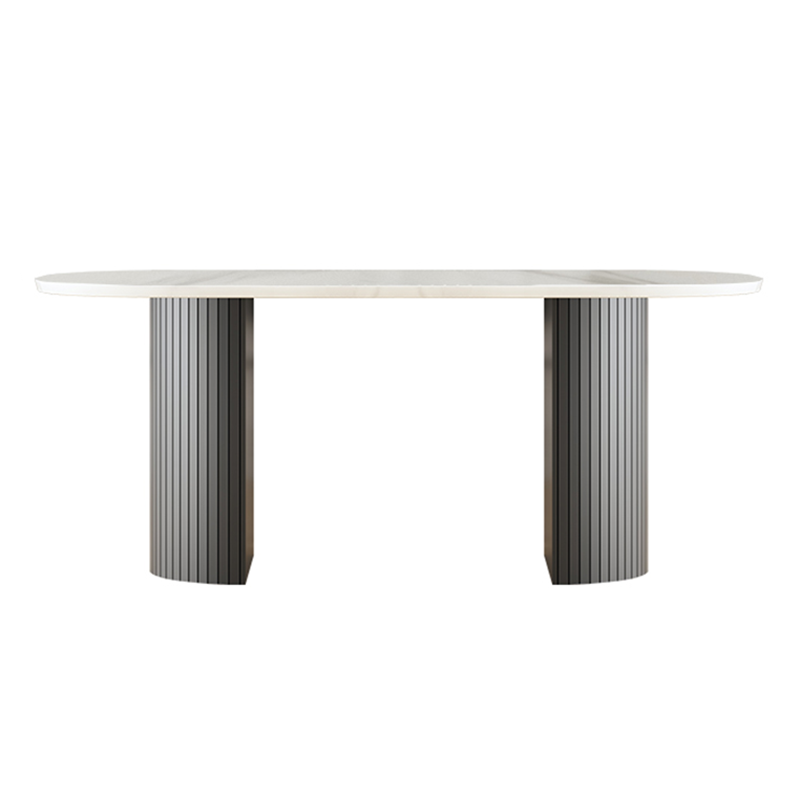 Eettafel met dubbele voetstuk Moderne stijl eettafel voor thuis