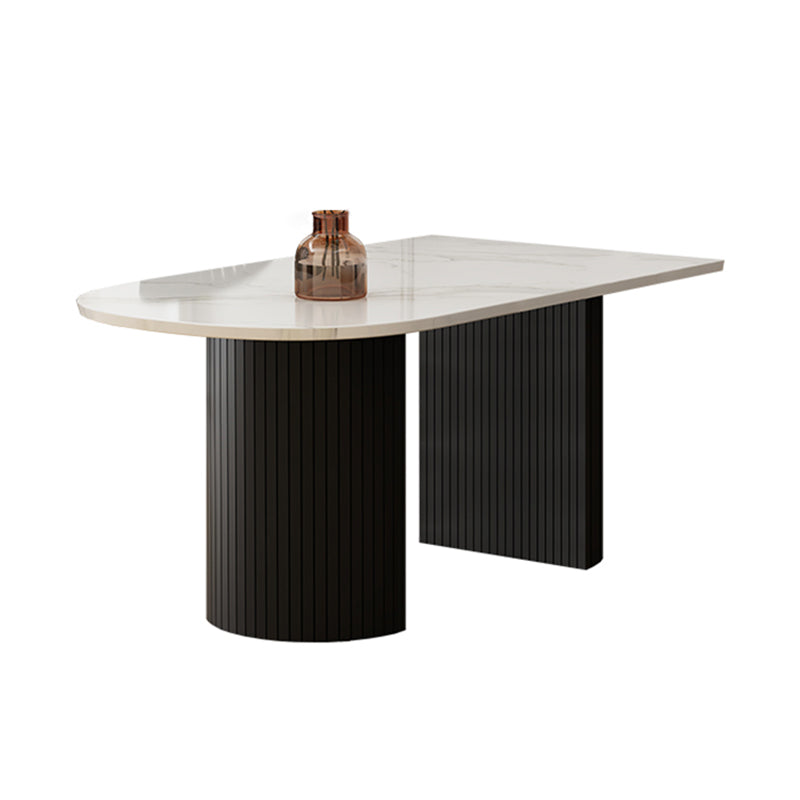 Eettafel met dubbele voetstuk Moderne stijl eettafel voor thuis