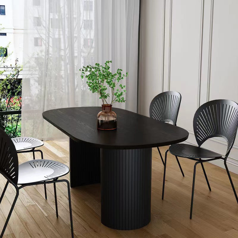 Eettafel met dubbele voetstuk Moderne stijl eettafel voor thuis