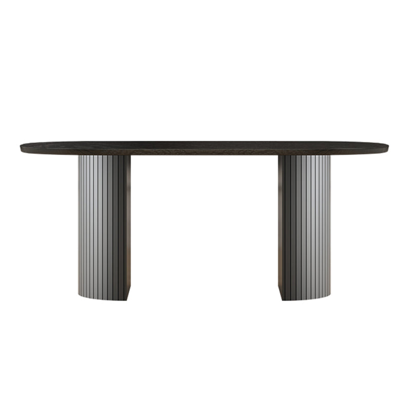 Eettafel met dubbele voetstuk Moderne stijl eettafel voor thuis