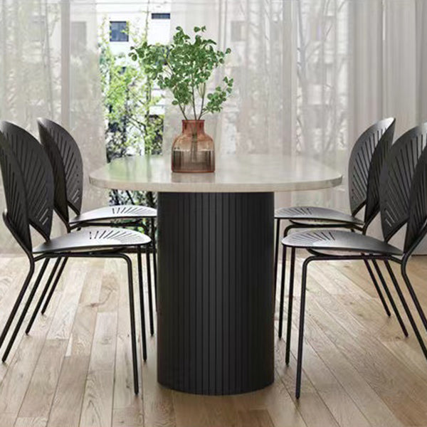 Eettafel met dubbele voetstuk Moderne stijl eettafel voor thuis