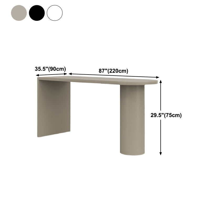 Free Form Pine Wood Table for Restaurant Modern Wood Table with Double Pedestal Base