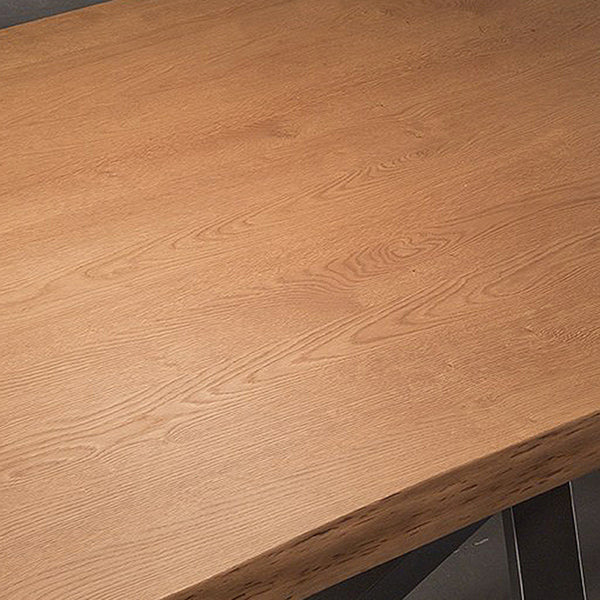 Rectangle Luxury Style Dining Table Solid Wood Fixed Table for Kitchen