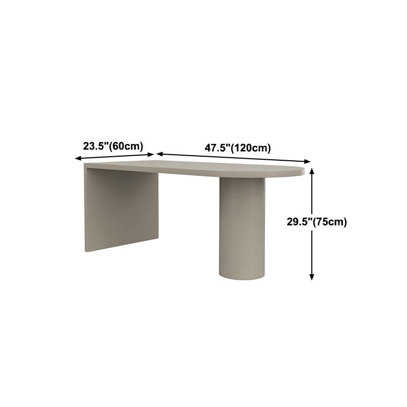 Mesa de comedor moderna de madera maciza, mesa superior de madera de pino con base de pedestal doble