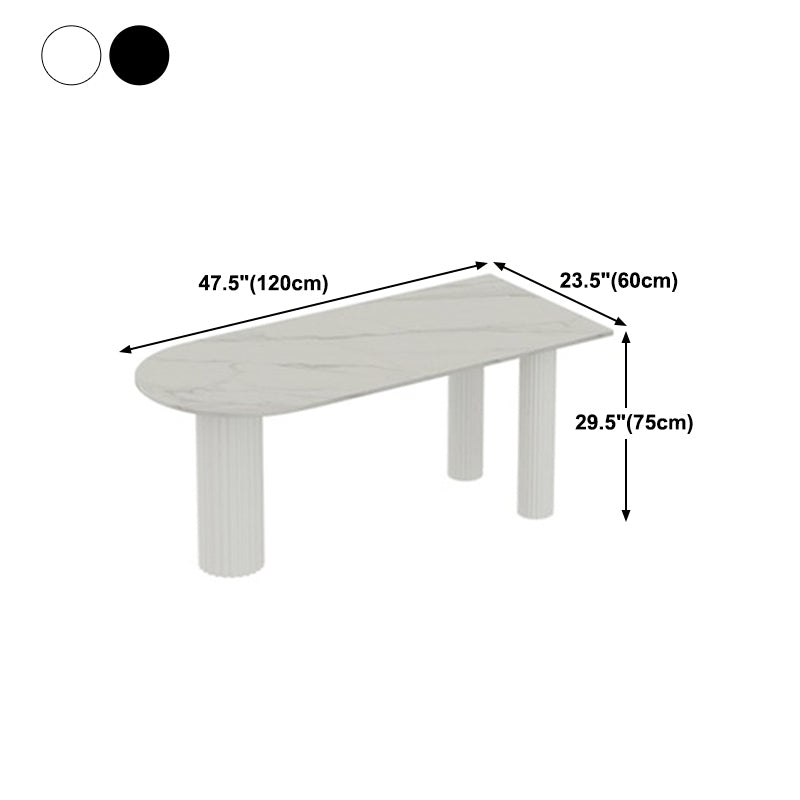 Sintered Stone Top Freeform Table for Restaurant Modern Dining Table with 3 Legs