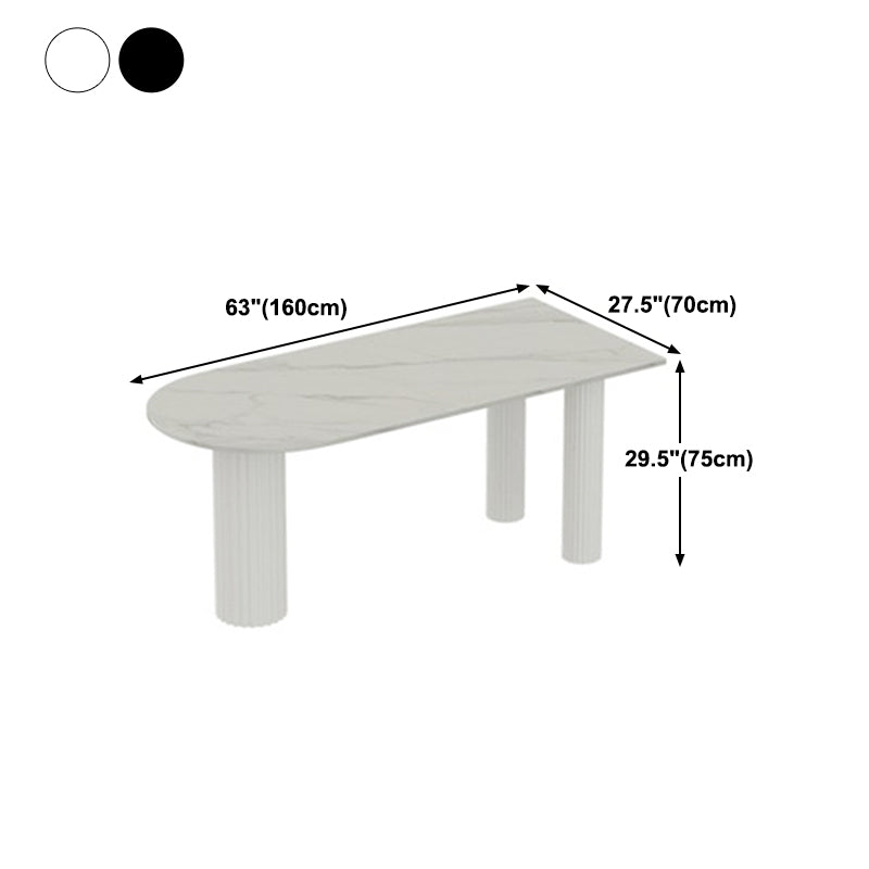 Sintered Stone Top Freeform Table for Restaurant Modern Dining Table with 3 Legs