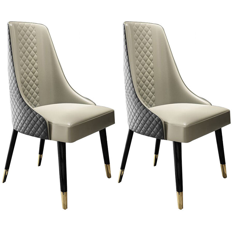 Chaise de salle à manger sans bras à dossier solide de style scandinave, chaises latérales de salle à manger rembourrées