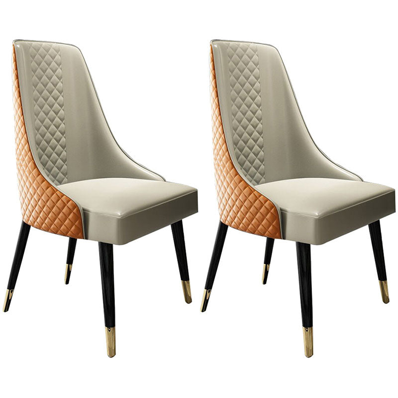 Chaise de salle à manger sans bras à dossier solide de style scandinave, chaises latérales de salle à manger rembourrées