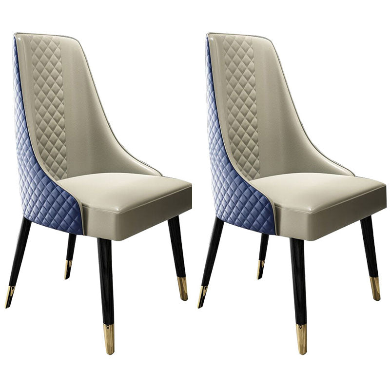 Chaise de salle à manger sans bras à dossier solide de style scandinave, chaises latérales de salle à manger rembourrées