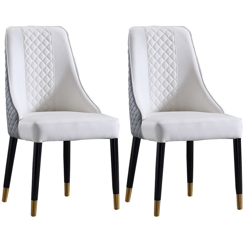 Chaise de salle à manger sans bras à dossier solide de style scandinave, chaises latérales de salle à manger rembourrées