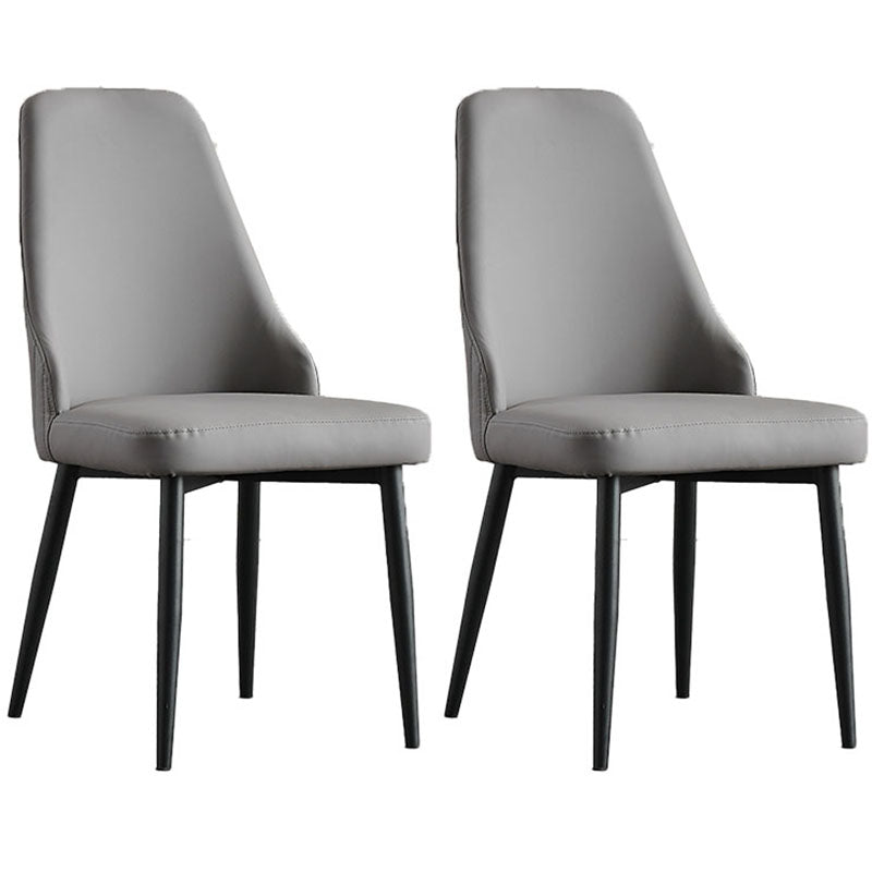 Chaise de salle à manger sans bras à dossier solide de style scandinave, chaise d'appoint rembourrée
